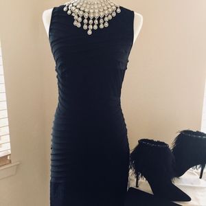 CALVIN KLEIN Black NWT Knit Sheath Dress- Size 8